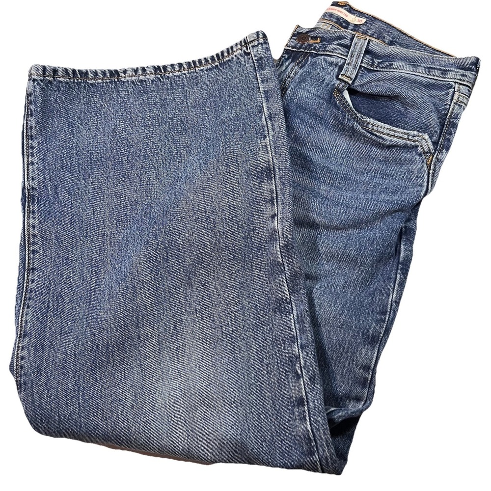 Levis 94 Baggy Wide Leg Jeans Womens 30 Skater Baggy Blue Denim Mid Rise Loose